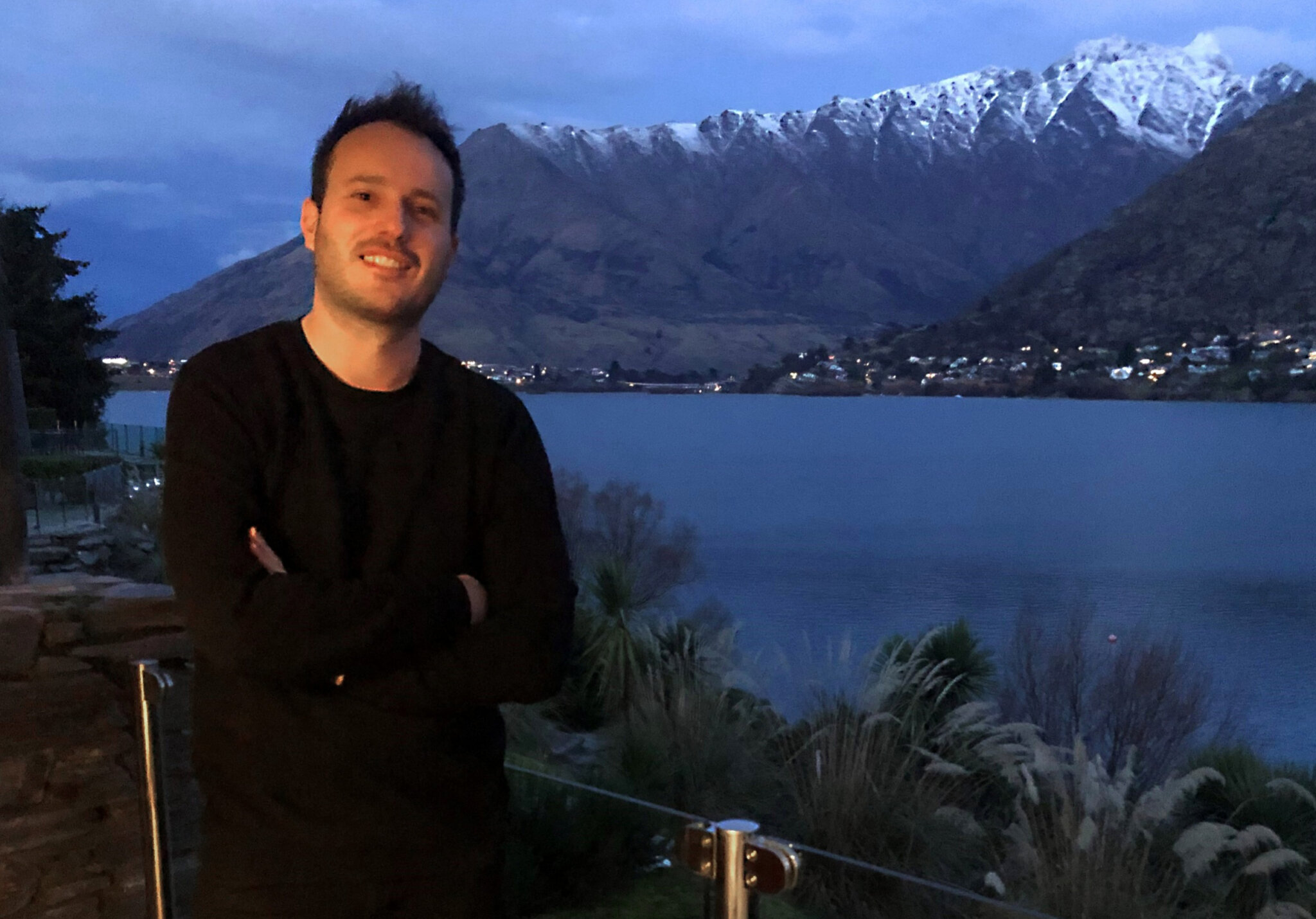 Mark at Queenstown, New Zealand in 2018, one of his many international trips.